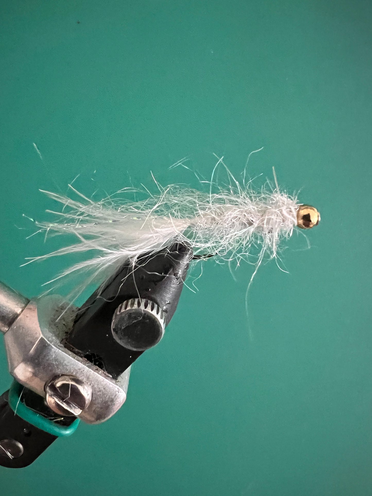 Balanced Leech - White with Tungsten Bead and Barbless Hook